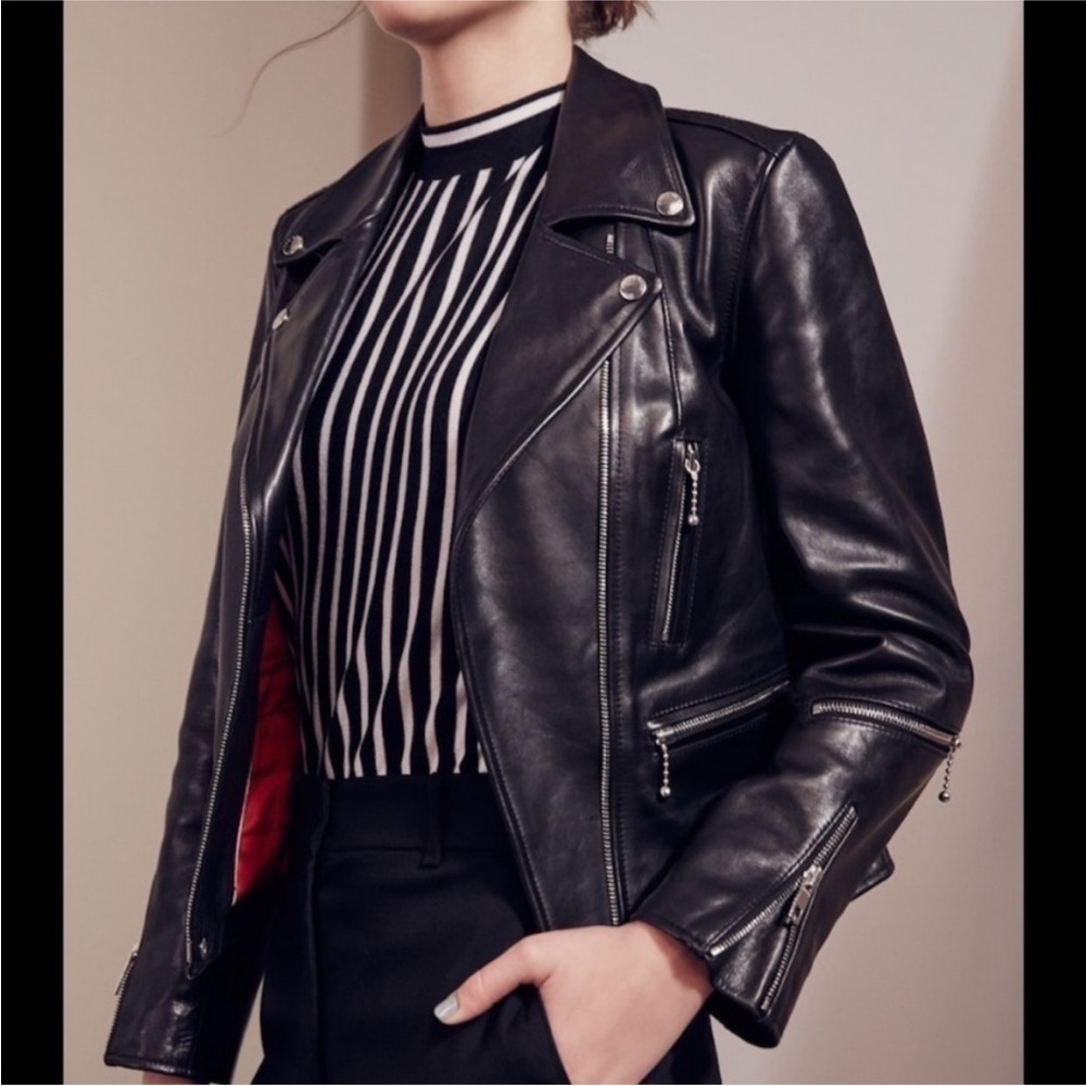 Rag & Bone Arrow Goat Leather Moto Jacket